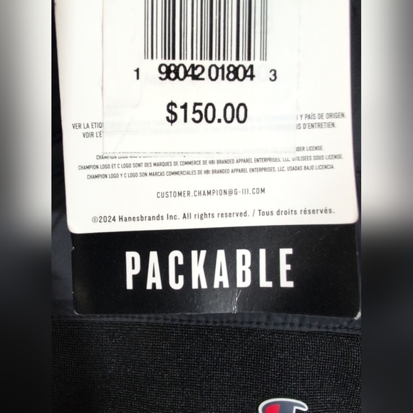 Champion Mens Navy Blue  Puffer Jacket Size S - Picture 8 of 15